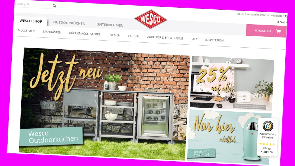 Wesco Trendige Abfalleimer online günstiger bestellen COMPUTER BILD