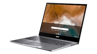 Acer Chromebook Spin 713 (2020) vor weißem Hintergrund