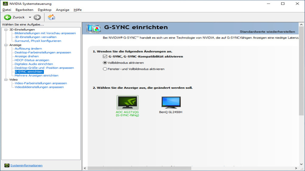 Nvidia Control Panel (Windows-App)