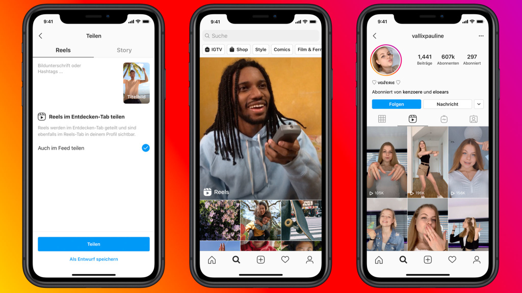 Instagram ReelsFunktion jetzt auch in Deutschland