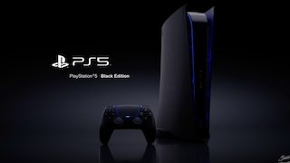 Die PlayStation 5 in Schwarz