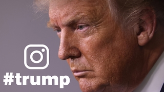 Hashtags zu Trump und Biden bei Instagram