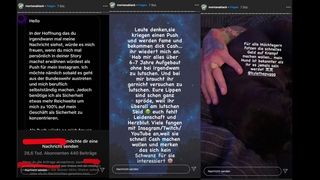 Instagram-Story von MontanaBlack gegen Fan