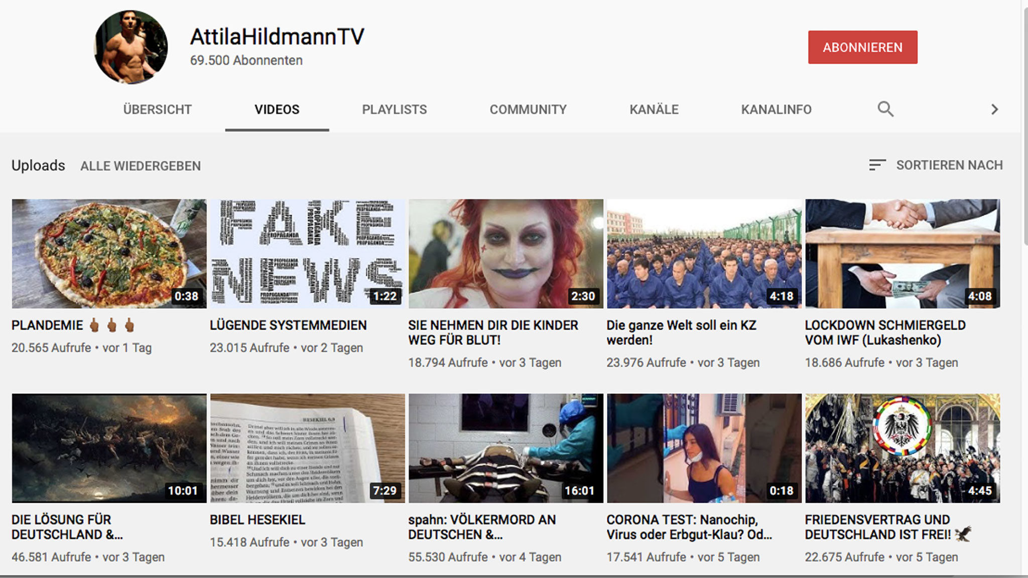 Erst Instagram, jetzt YouTube: Attila Hildmann gesperrt ...