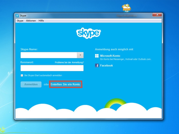 Skype-Konto erstellen