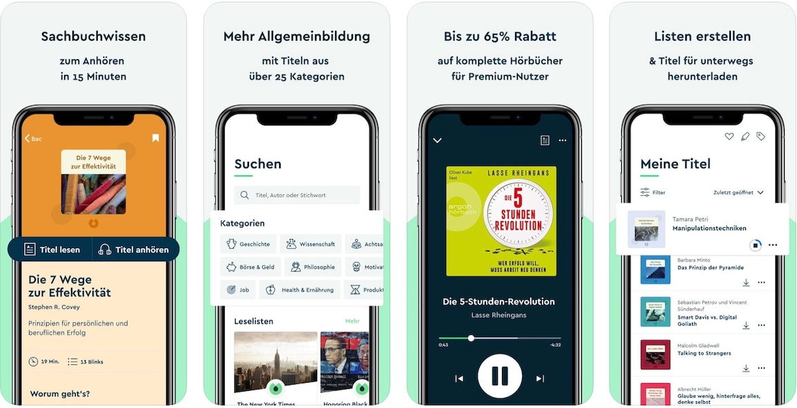 Lern-Apps 2020:  Blinkist: 15 Minuten Bücher-Wissen