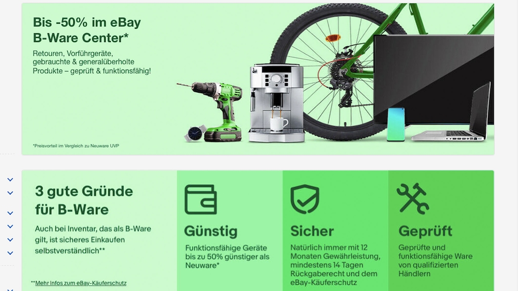 Ebay OnlineMarktplatz startet Verkauf von BWare COMPUTER BILD