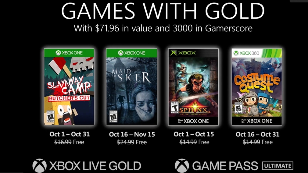 Games with Gold im Oktober 2020