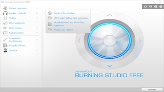 Screenshot aus Ashampoo Burning Studio Free – Kostenlose Vollversion