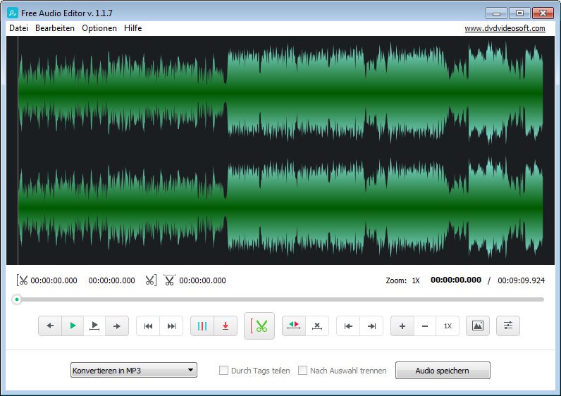 Screenshot aus Free Audio Editor 