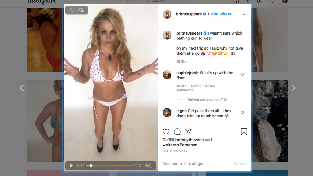Britney Spears Instagram Beitrage Schockieren Fans Computer Bild
