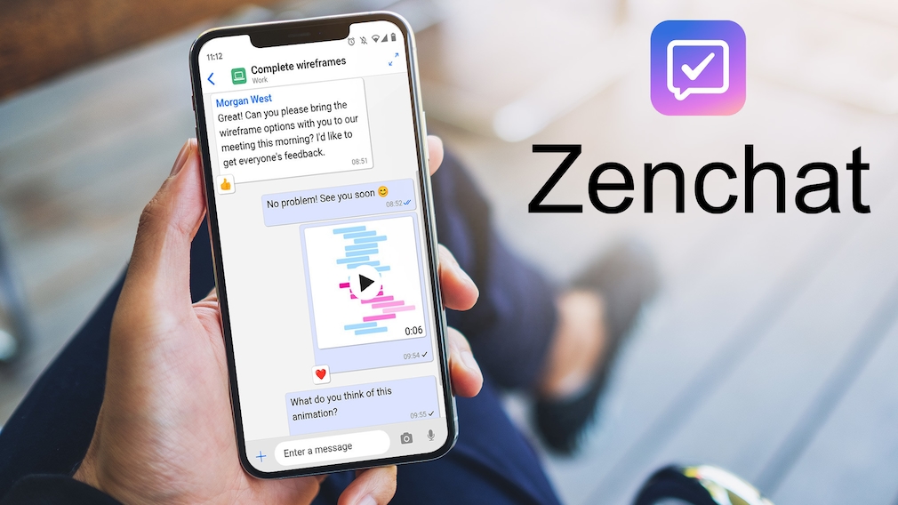 Zenchat-App auf einem Smartphone