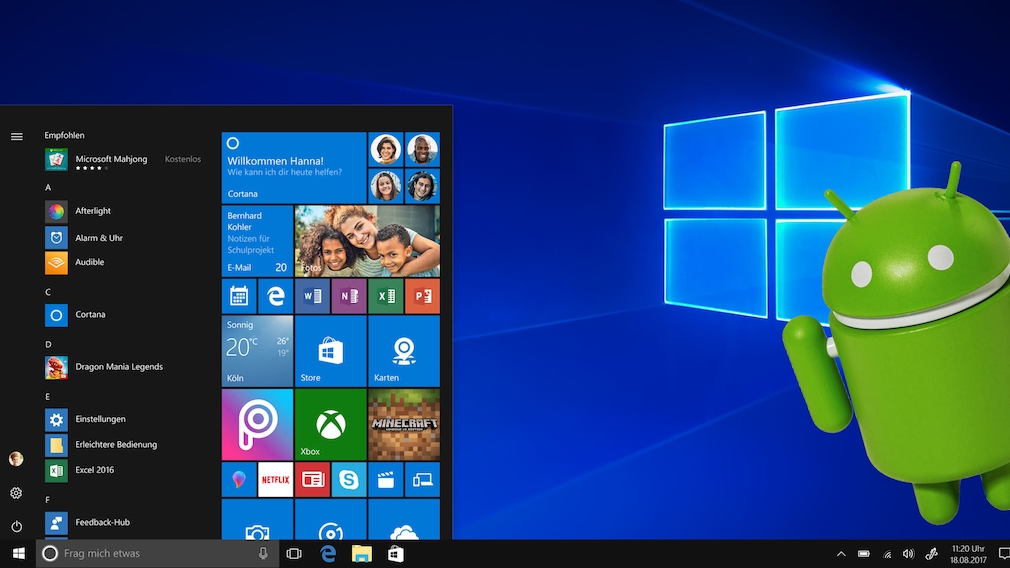 Windows 10 mit Android