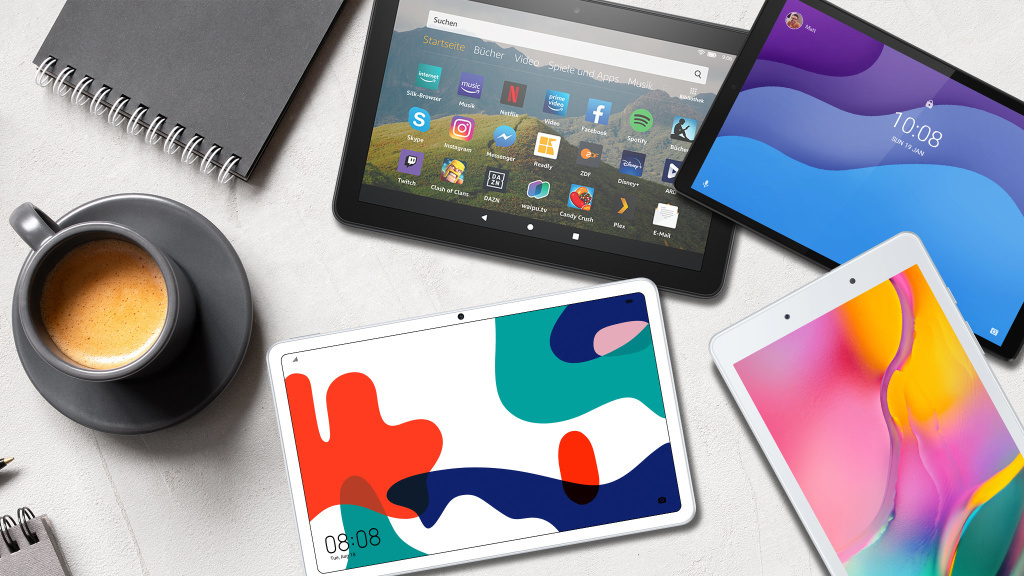 iStock.com/Alinakho, Huawei, Samsung, Lenovo, Amazon