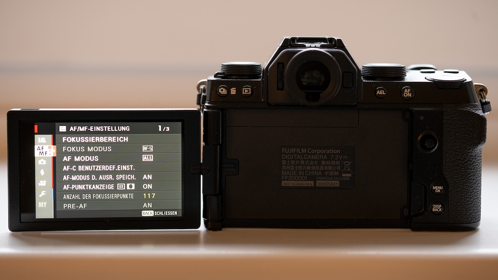 Fujifilm X-S10 AF-Einstellungen im Menü