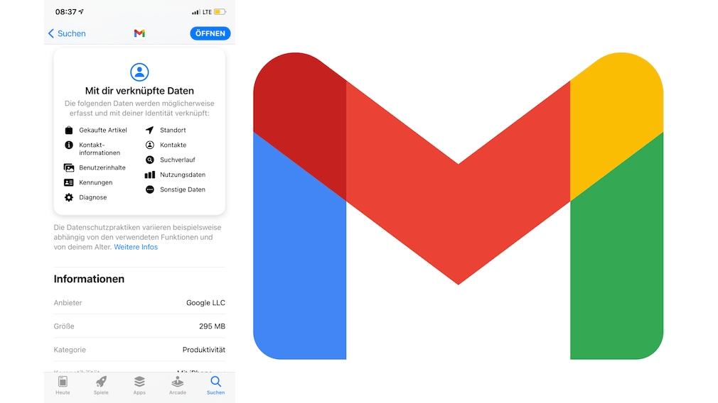 Gmail für iOS: Google zeigt nun Datenschutz-Infos an