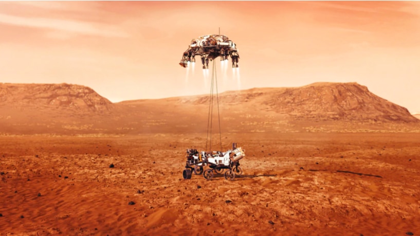 Mars-Rover: Perseverance läuft mit alter iMac-Technik von 1998 Der NASA-Roboter "Perseverance" setzte in einem ausgetrockneten See auf dem Mars auf. © NASA/dpa-Bildfunk