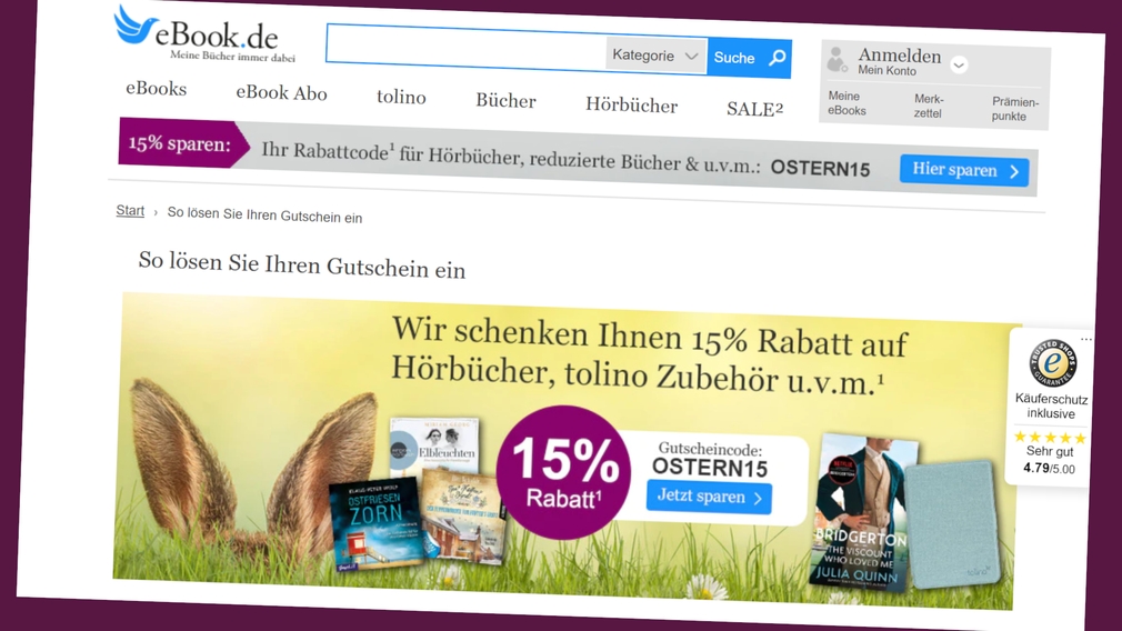 ebook.de: Oster-Deals für jeden Bücherfreund