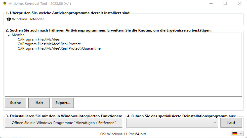 Antivirus Removal Tool