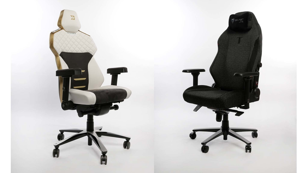 Backforce One Plus vs. Secretlab Titan Evo 2022: Beide Stühle haben eine verstellbare Lordosenstütze. Die vom Secretlab lässt sich aber leichter bedienen.