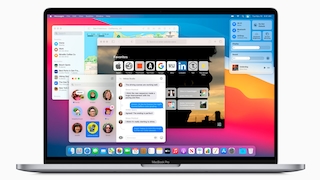 macOS Big Sur läuft auf einem MacBook.