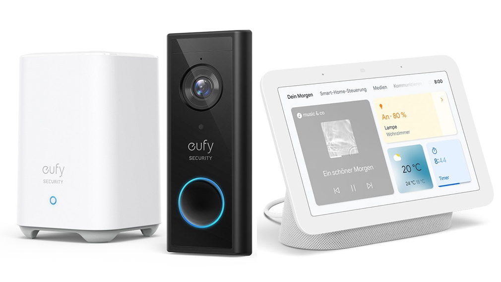 Eufy Video Doorbell 2K und Google Nest Hub bei tink