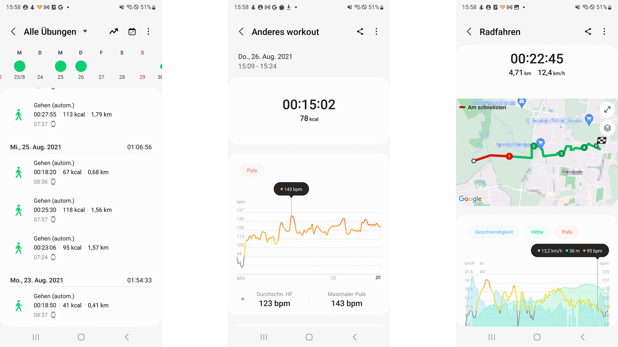 samsung health maps