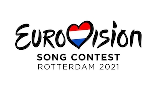 Logo des Eurovision Song Contest mit niederländischer Flagge