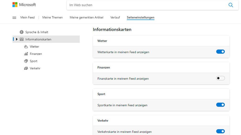Page settings