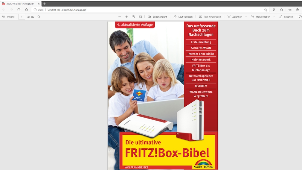 Gratis-Vollversion: FritzBox Bibel – Nachschlagwerk für den AVM-Router Die FritzBoxen von AVM können Sie stundenlang beschäftigen: sowohl dann, wenn Sie die vielen Funktionen erkunden, als auch wenn es hakt. Dieser PDF-Ratgeber stattet Sie mit Wissen aus, das Ihnen hier hilft. 