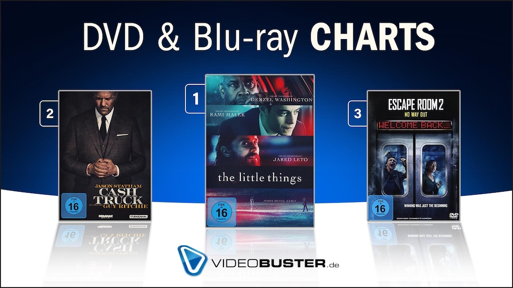 DVD-Charts: Die 30 beliebtesten Filme im DVD-Verleih