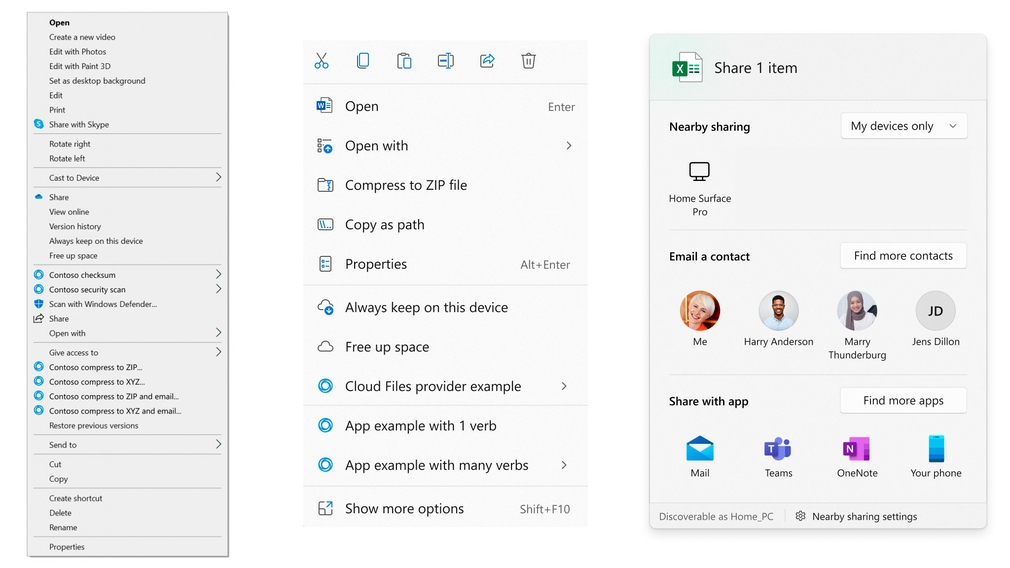 Windows 11 context menu