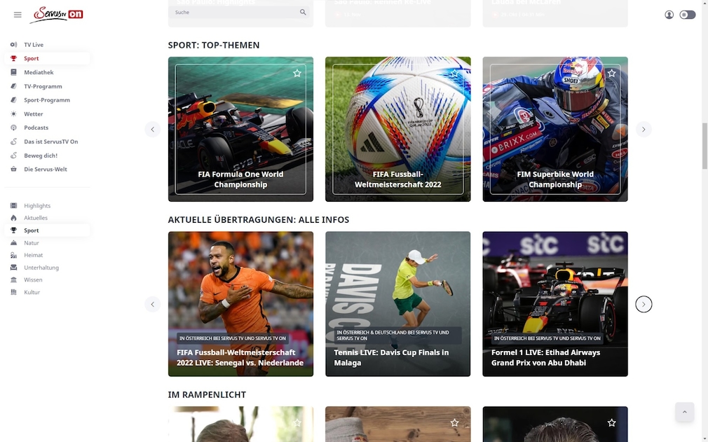ServusTV Österreich: Sport-Events kostenlos im Livestream