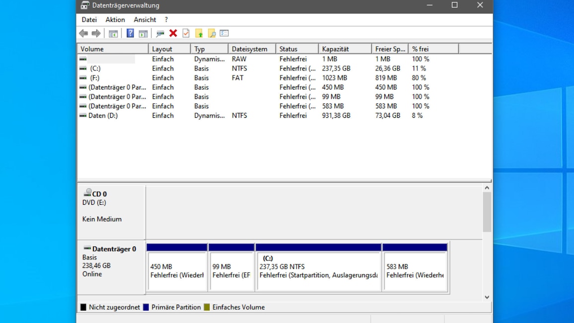 So funktioniert die Partitionierung unter Windows