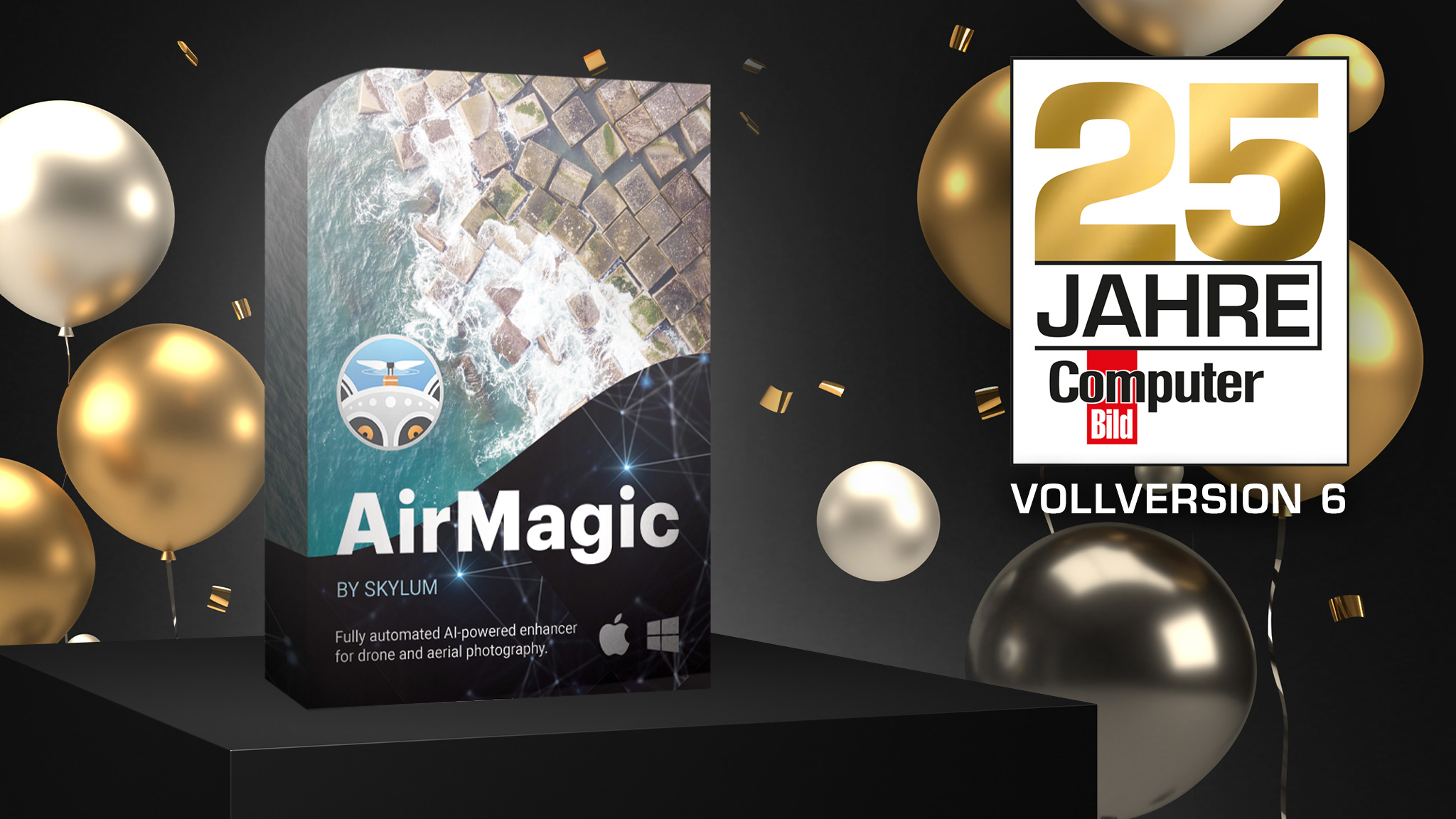 Fotos mit KI bearbeiten: Skylum AirMagic hier gratis - COMPUTER BILD