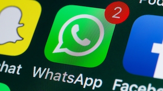 WhatsApp-Symbol mit zwei Nachrichten