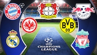 Champions League 2022/23: Logos bekannter Vereine