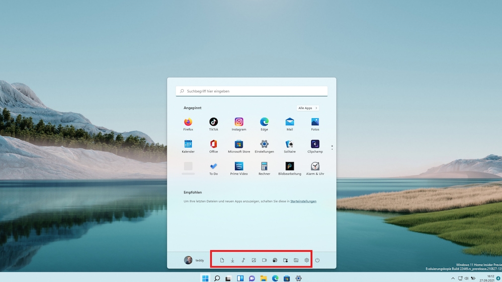 Windows 11: Customize the start menu with the best tips and tools You can activate all or some of the symbols framed in red below. 