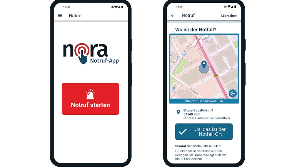 Nora-App auf einem Smartphone