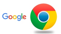 Chrome-Logo + Google Schriftzug