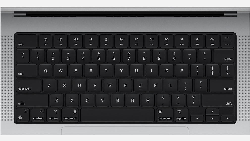 Keyboard of the new MacBook Pro
