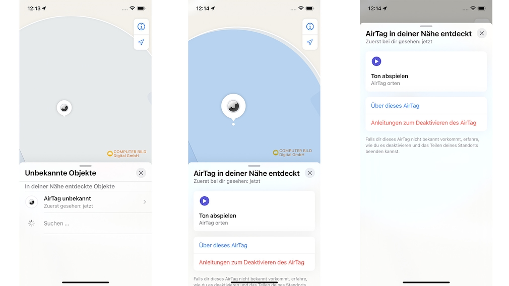 Apple AirTag StalkingSchutz mit iOS 15.2 COMPUTER BILD