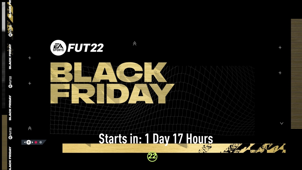 Der Countdown-Bildschirm zum Black Friday in FIFA 22.