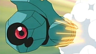 Das Pokémon Tanhel schießt wie eine Rakete davon.