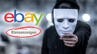Maske neben Ebay-Kleinanzeigen-Logo