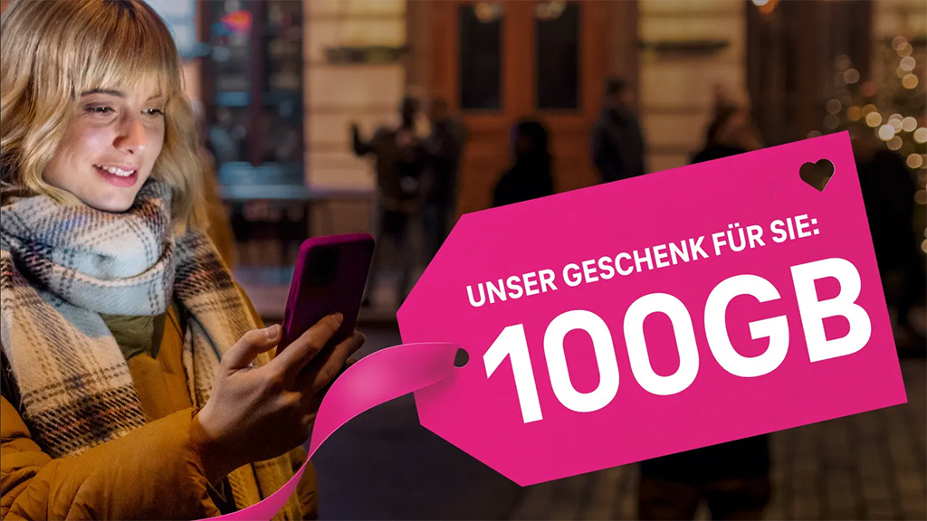 Telekom-Datengeschenk: 100 Gigabyte für lau – nur bis 7.12. einlösbar!