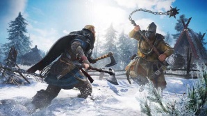 Zwei Wikinger mit �xten und Streitkolben im Kampf. © Ubisoft