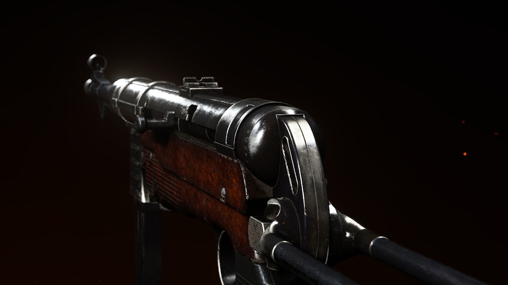 An MP40 against a black background.