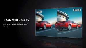 TCL Fernseher mit 144 Hertz: Die erhöhte Bildwiederholrate soll Gamern zu schärferem Durchblick verhelfen. © TCL