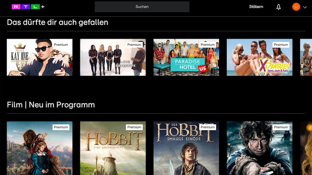Film- und Serienvorschläge bei RTL Plus